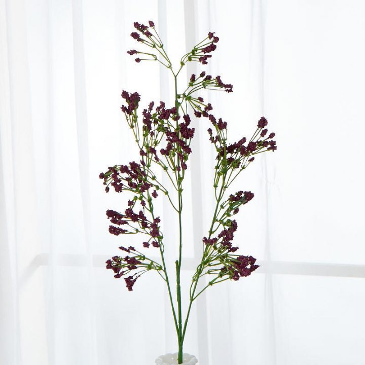 Burgundy Artificial Gypsophila Spray - Picks + Sprays concernant Artificial Gypsophila