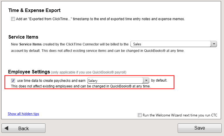 Clicktime Connector For Quickbooks (Desktop destiné Quickbooks Clicktime