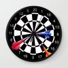 Dart Board Target Wall Clock By Pixelstory - Black - Black pour Wall Clocks Target