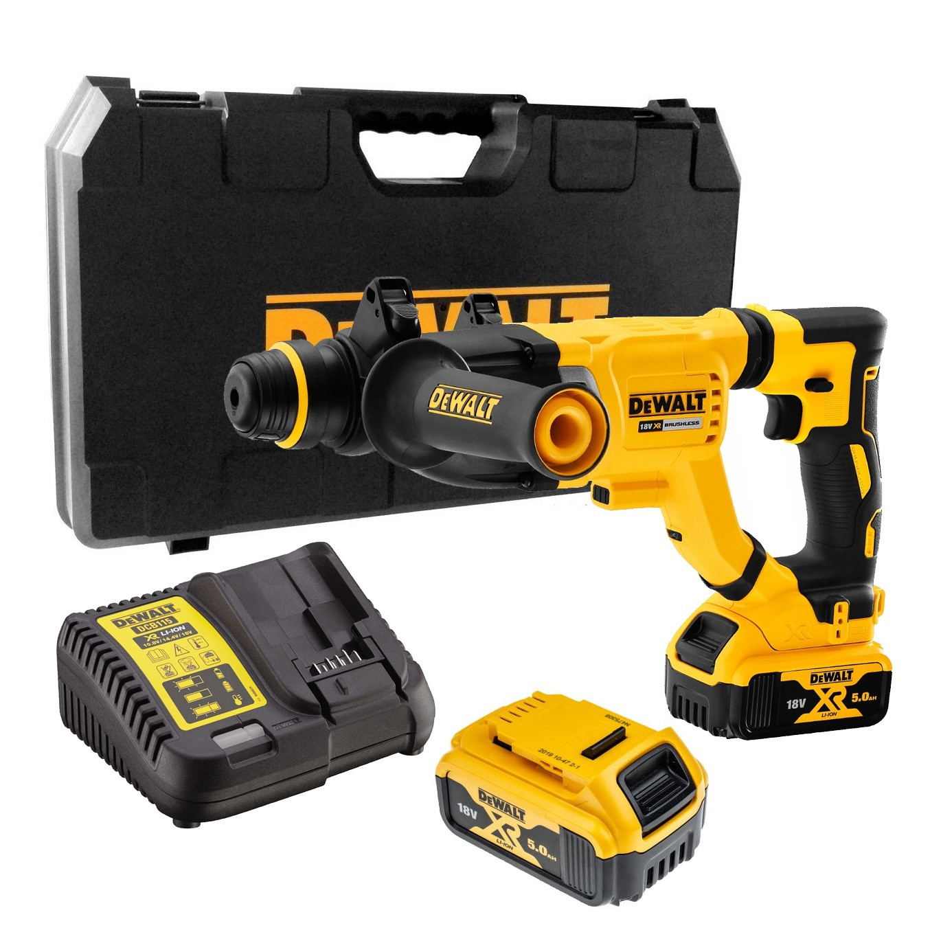 Dewalt Dch263P2 18V Brushless Sds Hammer Drill 3 Mode 3.0J avec Dewalt Sds Drill