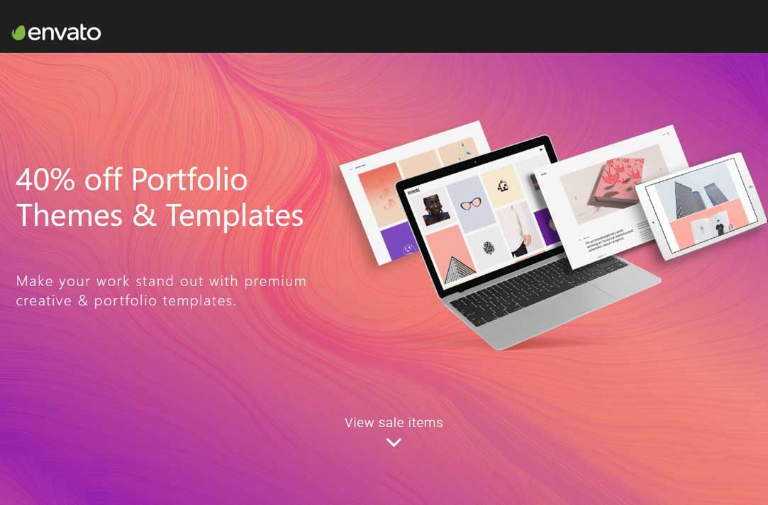 Envato Market - 40% Off On Portfolio Themes (Limited Time pour Envato Templates