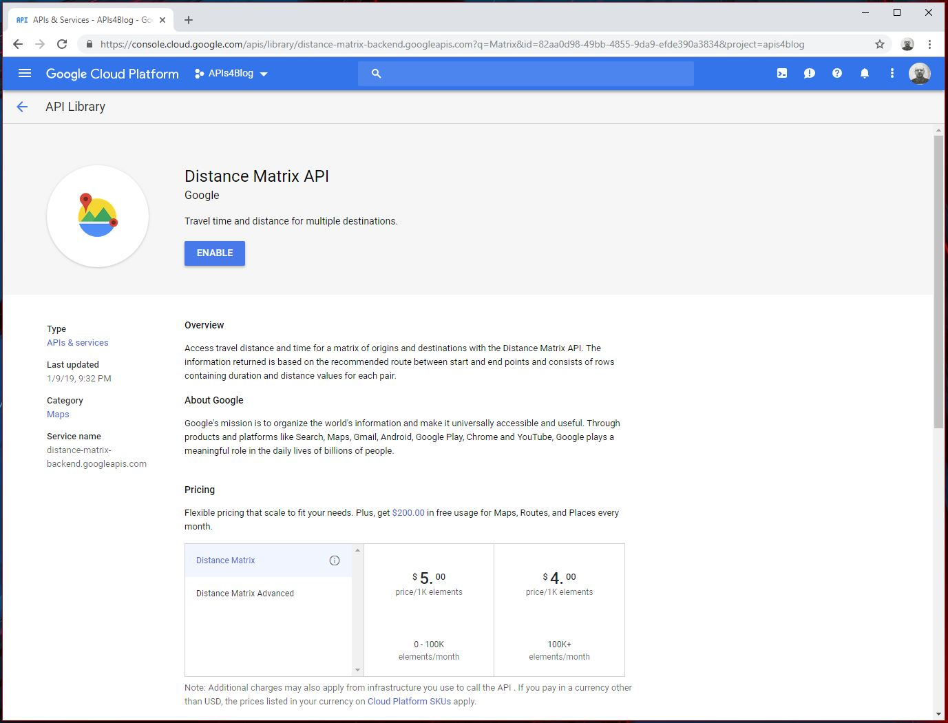 Google Distance Matrix Api - Prikaz Informacija O tout Distance Matrix Api