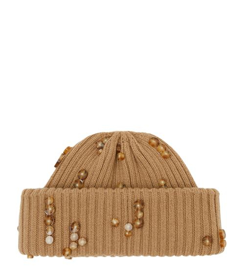 Harrods - Burberry | Embellished Beanie Hat | Embellished serapportantà Burberry Beanie