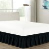 Heavy Duty Elastic Wrap-Around 18&quot; Drop Dust Ruffled Bed serapportantà Wrap Around Bed Skirt