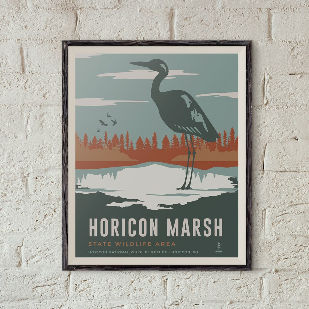 Horicon Marsh Wildlife Area Wisconsin Poster | Etsy à Classes In Mac Wildlife Area
