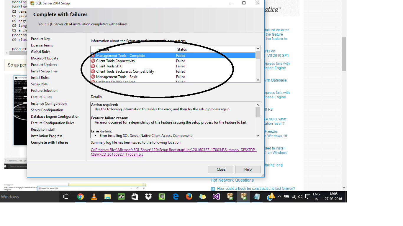 Install Sql Server 2014 In Windows 10 Not Installing destiné Database Engine Services