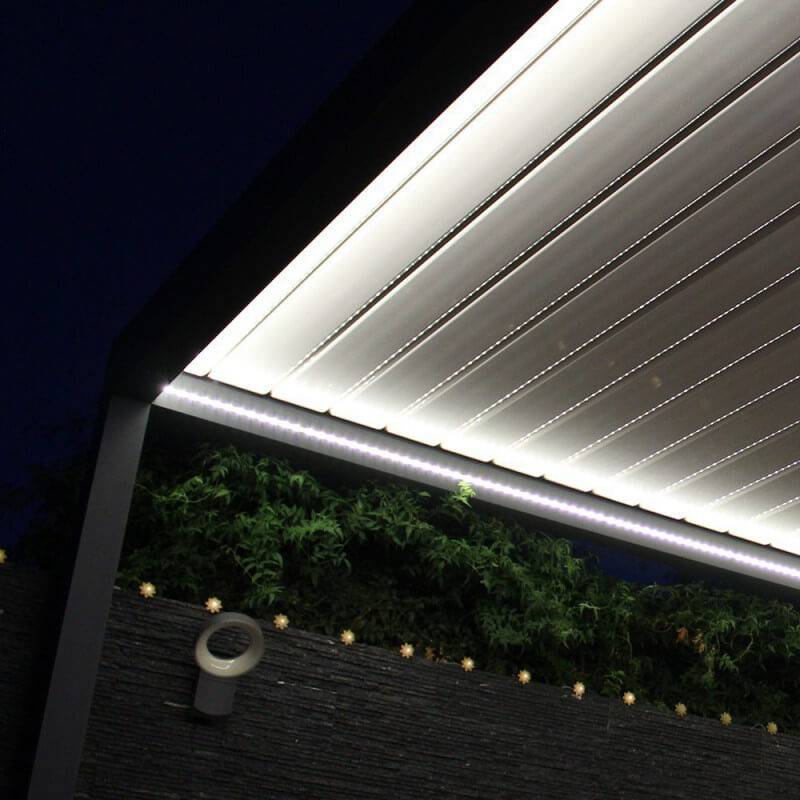 Kit Éclairage À Leds 3 Côtés Pour Pergola Bioclimatique Lounge tout Éclairage Led Pour Cultivateurs