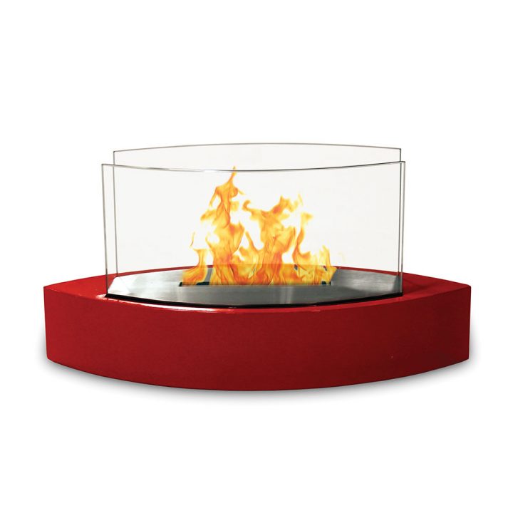 Lexington Tabletop Bio-Ethanol Fireplace, Red Open Box à Ethanol Tabletop Fireplace