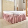 Light Pink Solid Color Wrap Around Solid Ruffled Bed Skirt destiné Wrap Around Bed Skirt
