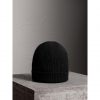 Lyst - Burberry Cashmere Blend Waffle Knit Beanie Black In pour Burberry Beanie