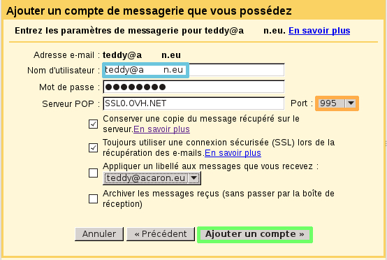 Mail Mutualisé : Guide Configuration D&amp;#039;Un E-Mail Mutualisé concernant Webmail Ovh