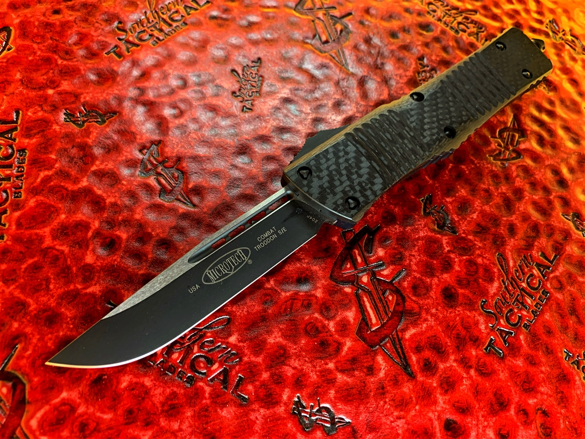 Microtech Combat Troodon Single Edge Carbon Fiber Tactical intérieur Microtech Combat Troodon