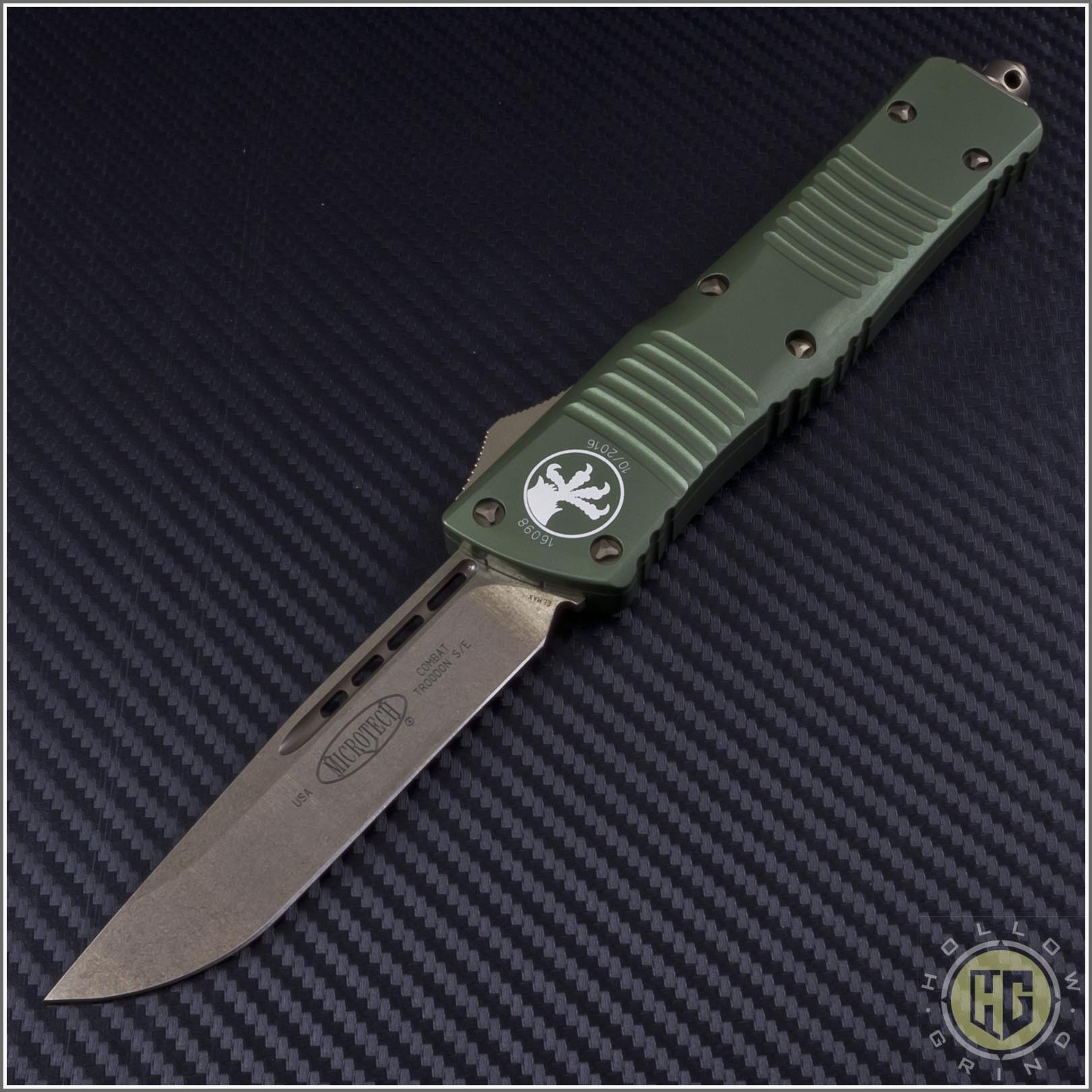 Microtech Knives Od Green Combat Troodon Drop Point tout Microtech Combat Troodon