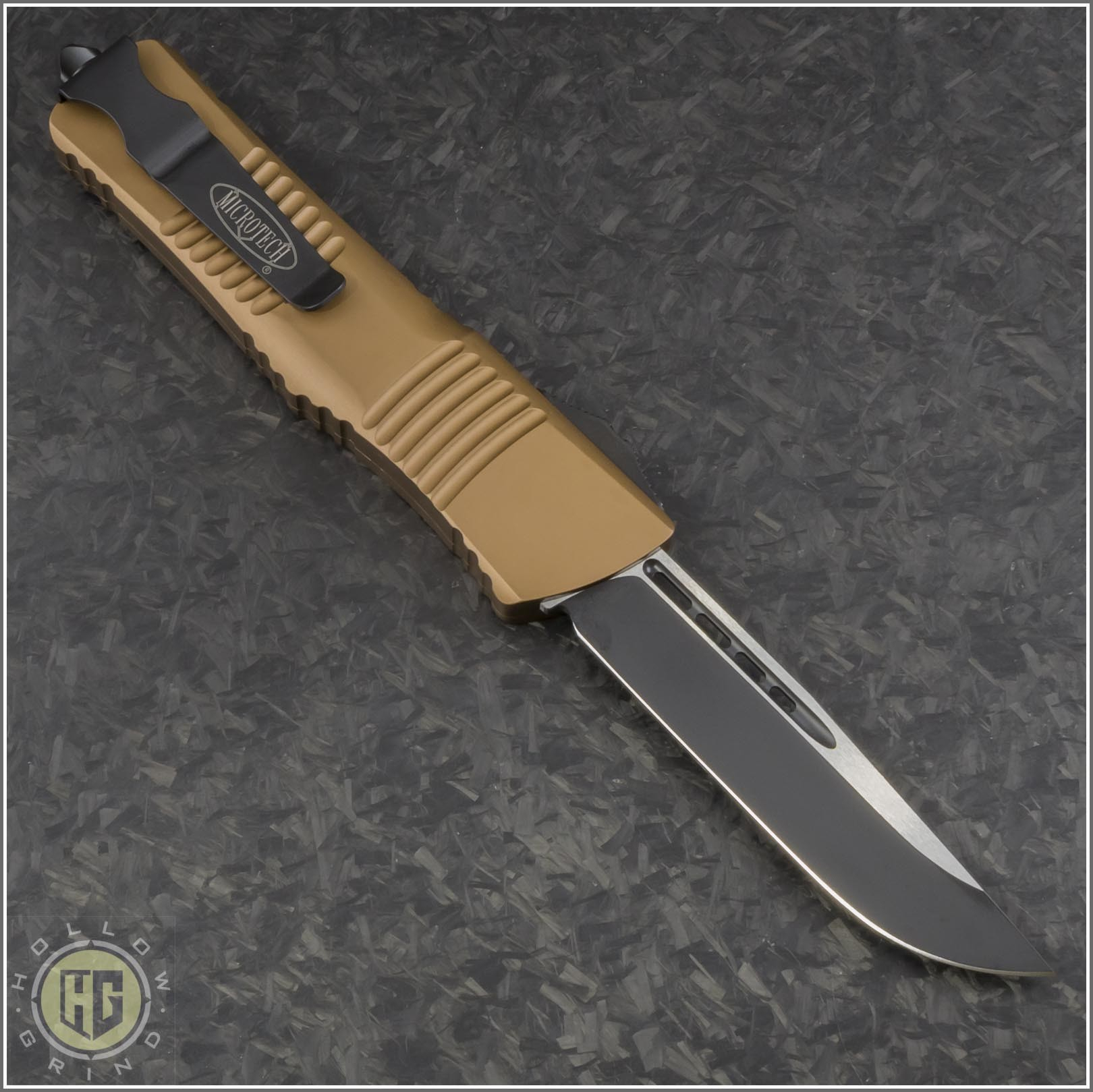 Microtech Knives Tan Combat Troodon S/E Automatic Otf D/A intérieur Microtech Combat Troodon