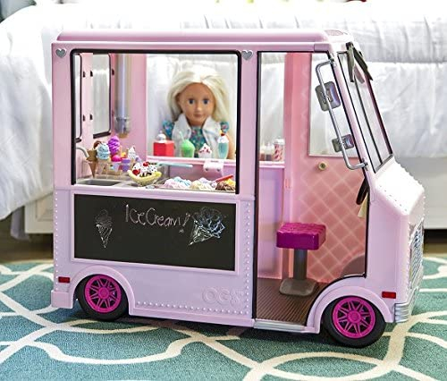 Our Generation Pink Doll Vehicle Set - Ice Cream Truck And à Our Generation Ice Cream Truck