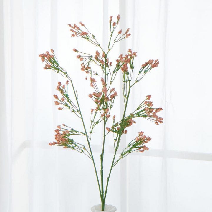 Peach Artificial Gypsophila Spray - Picks + Sprays avec Artificial Gypsophila