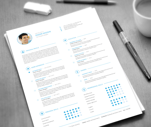Professional Resume Templates &amp;amp; Design Tips intérieur Envato Templates