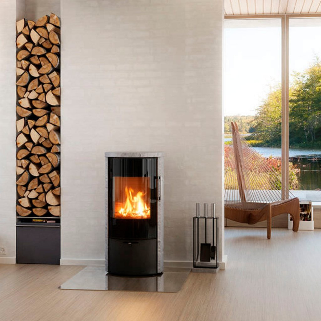 Rais Poleo 2 Wood Burning Stove - Full Glass Door | A Bell serapportantà Rais Stoves