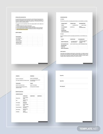 Seo Audit Report Template In 2020 | Report Template, Audit encequiconcerne Seo Audit Report Template