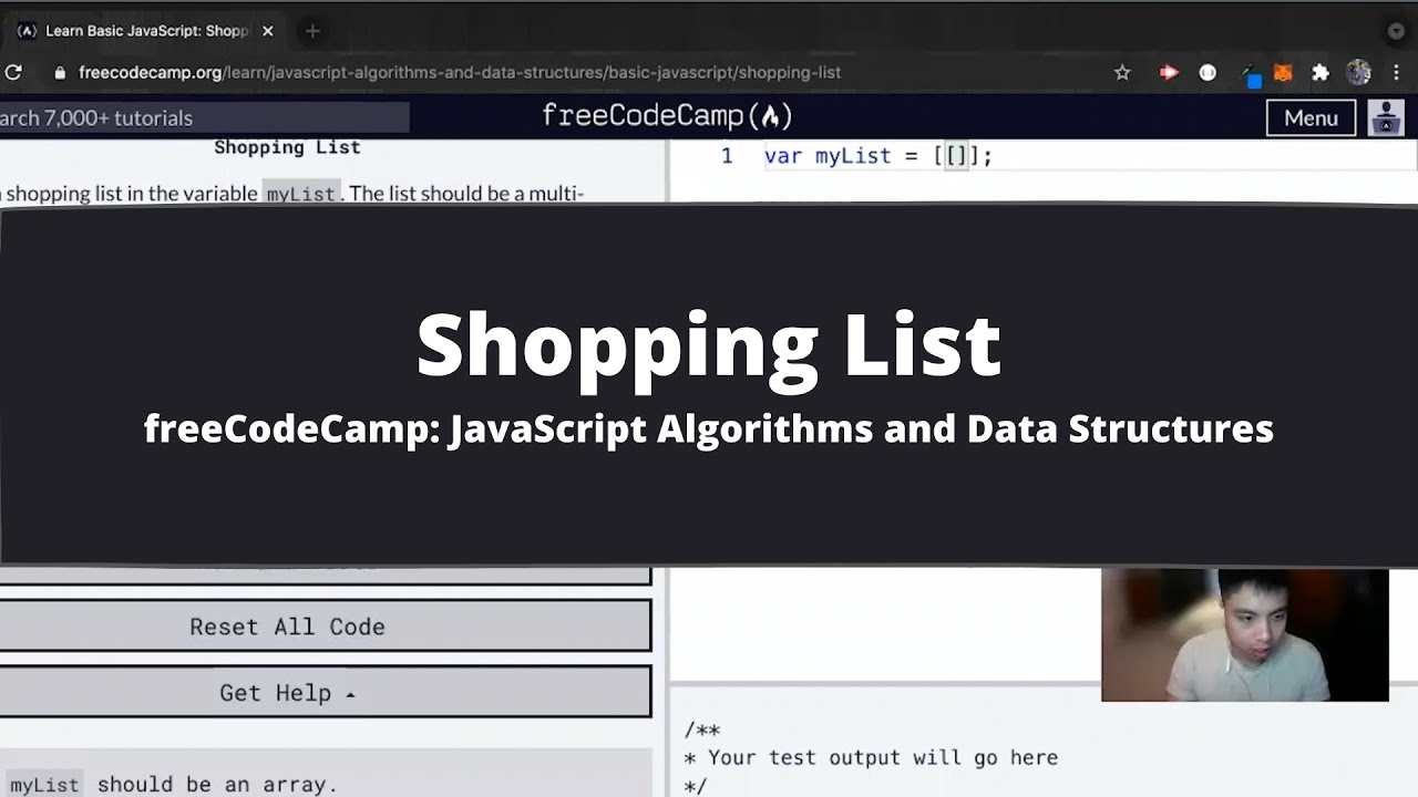 Shopping List (Basic Javascript) Freecodecamp Tutorial concernant Freecodecamp Javascript