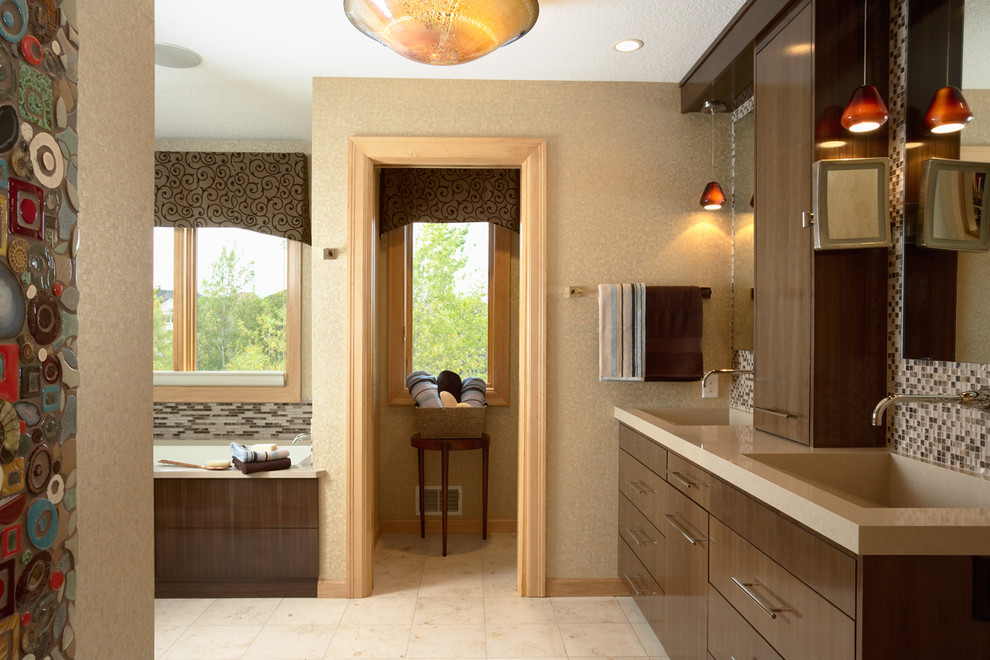 Sleek And Modern Master Bath - Modern - Bathroom concernant Recurring Cleaning Minneapolis Minnesota