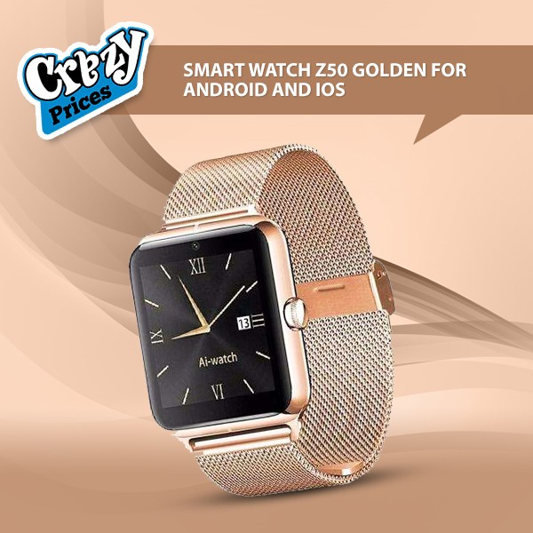 Smart Watch Z50 Golden For Android And Ios Best 2017 Smart à Best Standalone Smartwatch 2017