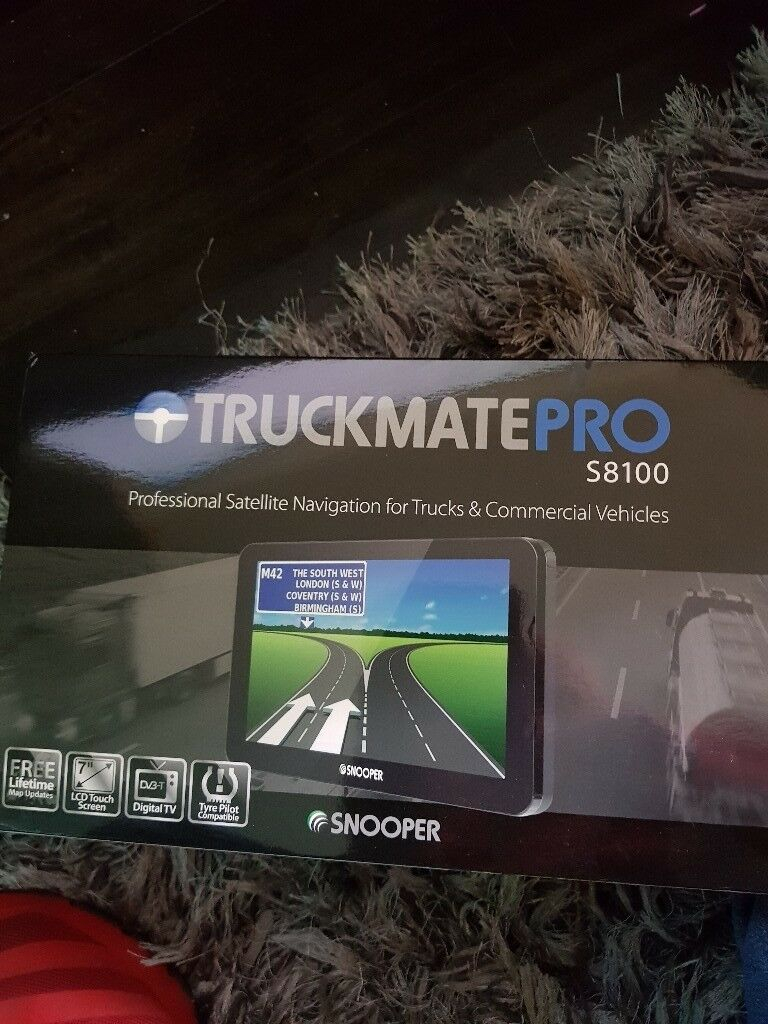 Snooper S8100 Truck Sat Nav With Built In Free View Tv pour Snooper Sat Nav