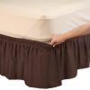 Solid Wrap Around Elastic Bed Skirt By Oakridge™-Queen tout Wrap Around Bed Skirt