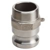 Stainless Steel 2&quot; Male Camlock Fitting X 2&quot; Male Pipe concernant Threaded Camlock