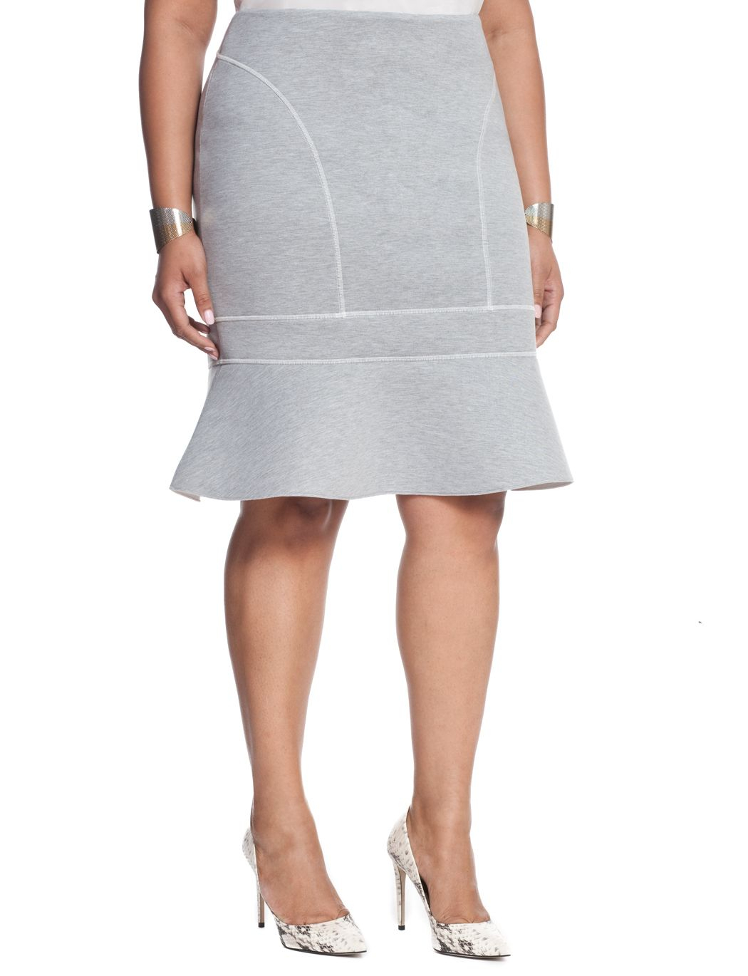 Stitched Skater Skirt | Women'S Plus Size Skirts | Eloquii tout Plus Size Skater Skirt