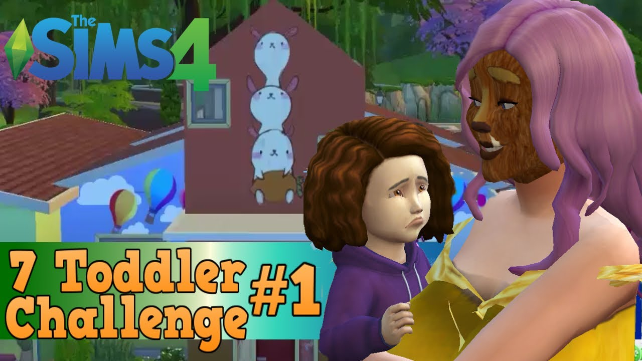 The Sims 4: Seven Toddler Challenge #1 &amp;quot;Grubba Nianią dedans Sims 4 Challenges