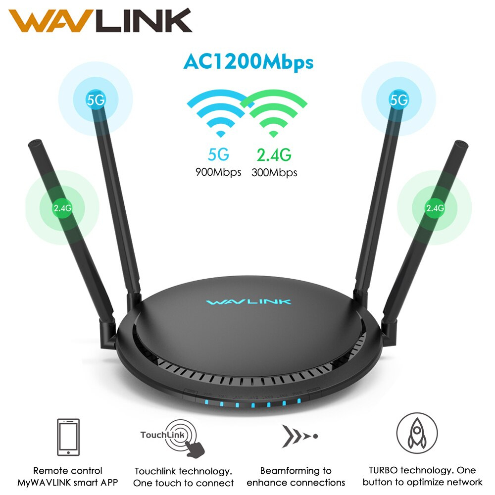 Wavlink 1200Mbps Smart Wifi Router 5Ghz Touchlink Ac1200 tout Wavlink Ac1200