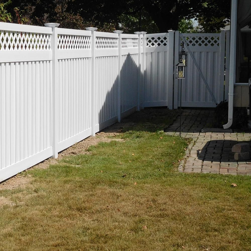 Weatherables Clearwater 4 Ft. W X 6 Ft. H White Vinyl pour 6X8 Wood Fence Panels