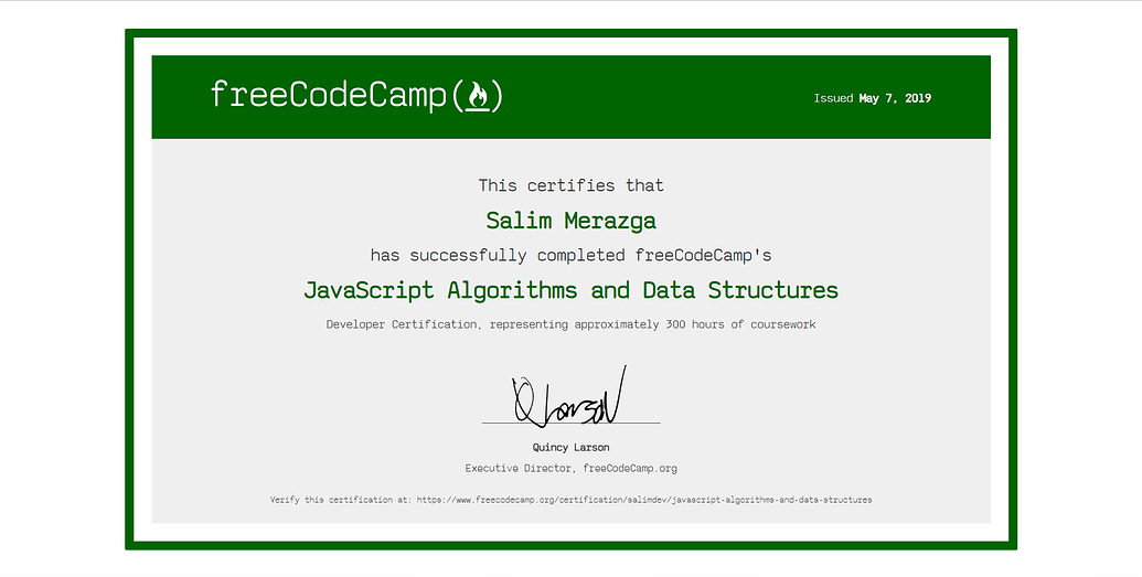 Wow I Got Javascript Algorithms And Data Structures encequiconcerne Freecodecamp Java