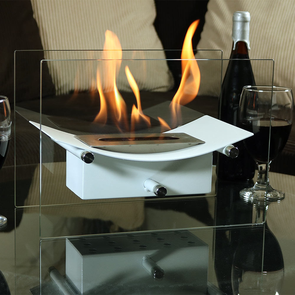 Zen Ventless Tabletop Fireplace, Bio Ethanol, Modern pour Ethanol Tabletop Fireplace