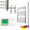 500 X 800Mm Straight Chrome Towel Rail Dual Fuel Electric intérieur Electric Heated Towel Rail With Thermostat