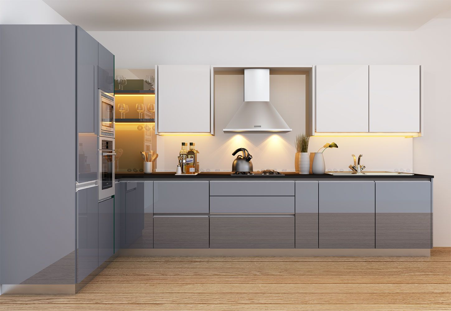 Cocina L- Shaped Modular Kitchen | Mutfak Dolapları encequiconcerne Simple Modular Kitchen