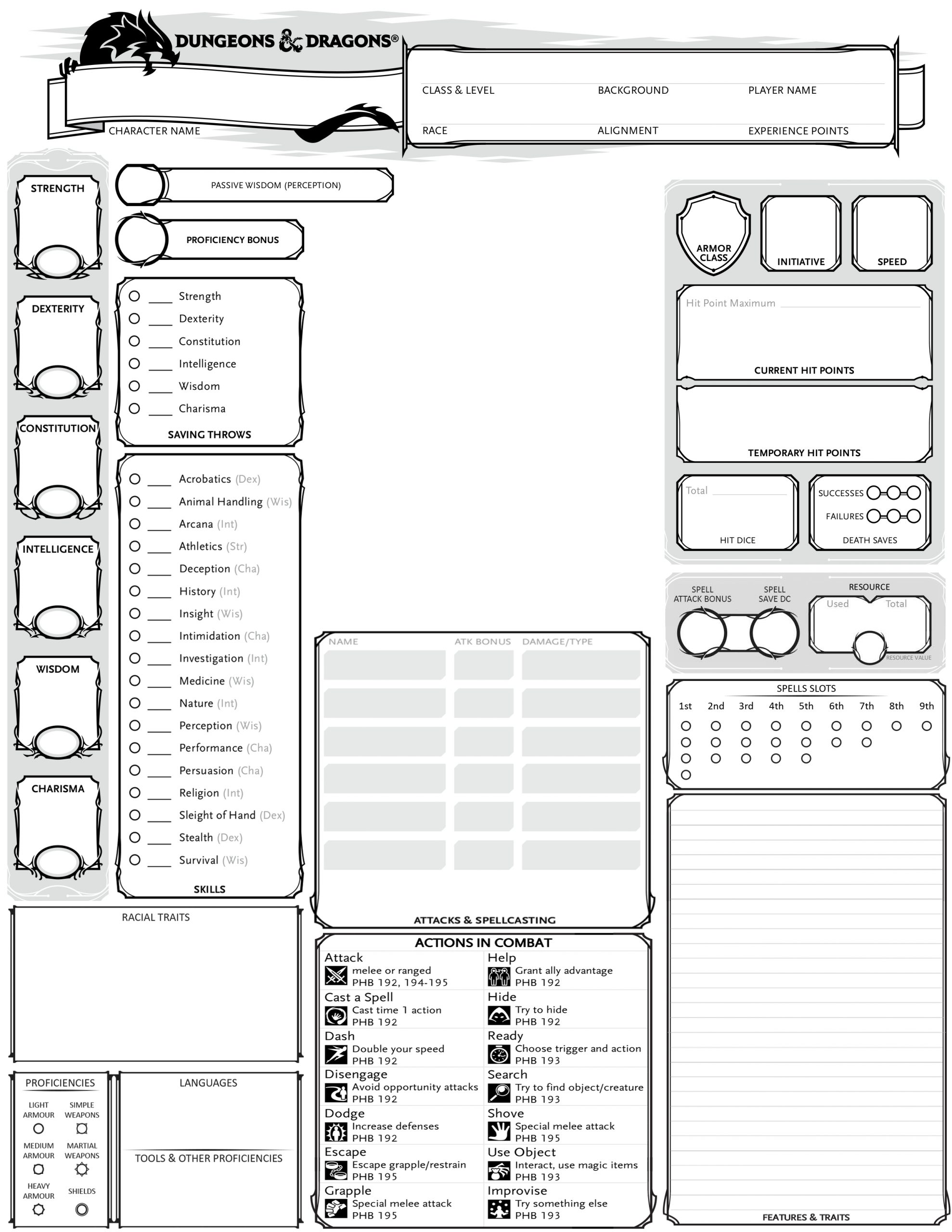 Dnd 5E Pdf Download Free serapportantà D&amp;amp;amp;D 5E Character Sheet Pdf Download