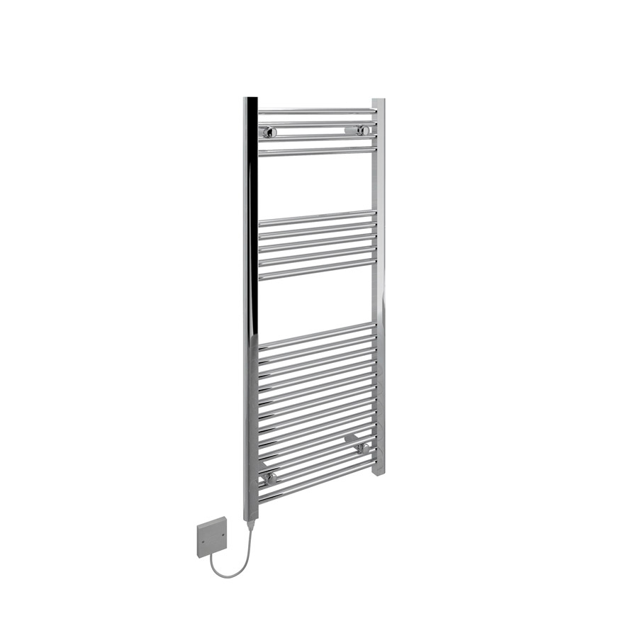 Ecostrad Fina-E Lst Electric Towel Rail - Chrome 70W intérieur Electric Heated Towel Rail With Thermostat