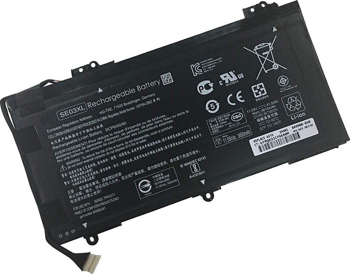 Hp Se03Xl Replacement Battery 11.55V 41.5Wh Compatible Hp destiné Hp Pavilion Battery Price