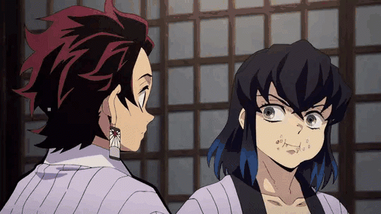 Inosuke Face Appreciation | Demon Slayer: Kimetsu No Yaiba à Demon Slayer Gif