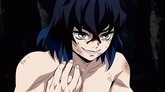 Inosuke Face Appreciation | Demon Slayer: Kimetsu No Yaiba destiné Demon Slayer Gif