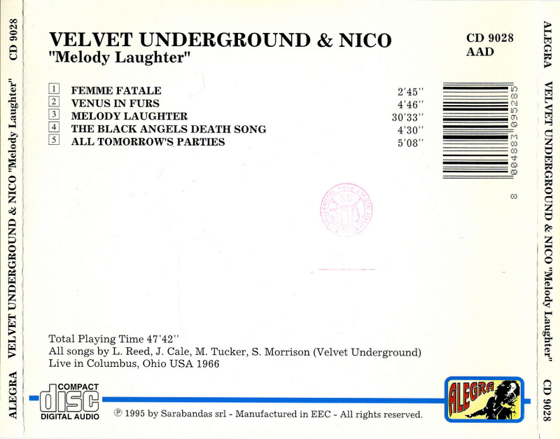 Music Art Vcl: Velvet Underground - Melody Laughter, Live à The Velvet Underground Rar
