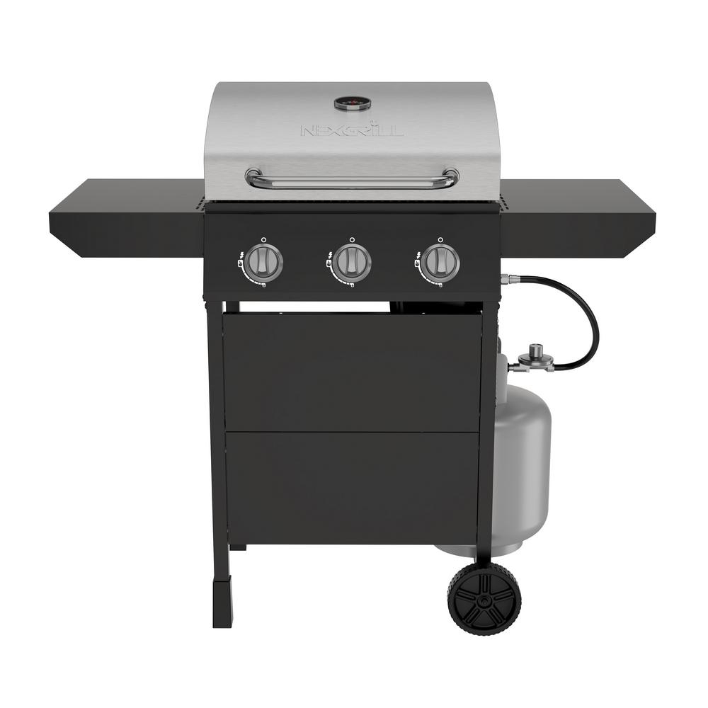 Nexgrill 3-Burner Propane Gas Grill In Black And Stainless concernant Home Depot Gas Grill