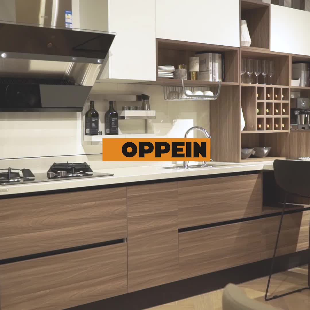 Oppein Mdf Door Material Simple Design Modular Lacquer tout Simple Modular Kitchen