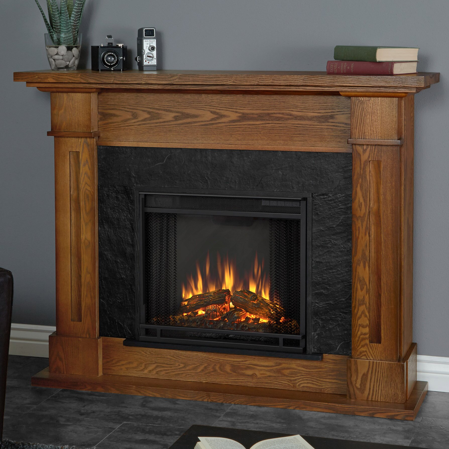 Real Flame Kipling Electric Fireplace &amp; Reviews | Wayfair encequiconcerne Real Flame Electric Fireplace