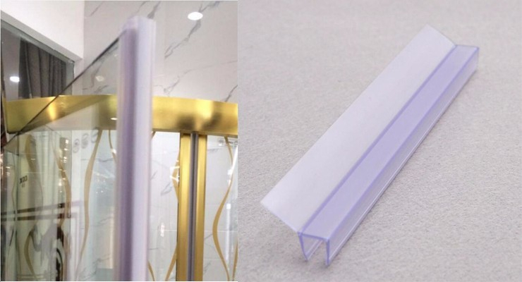 Sliding Glass Door Seal Pvc Plastic Shower Door Seal Strip avec Flexible Shower Screen Seal
