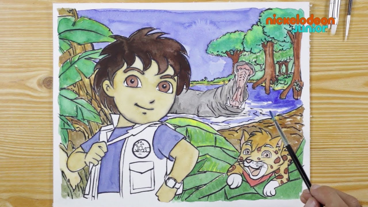 1, 2, 3… Coloriage ! | Go Diego : Chez Les Hippos serapportantà 1 2 3 Coloriage,