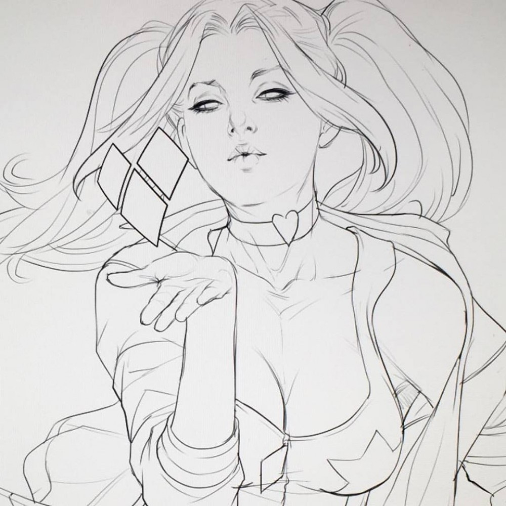 10 Unique De Dessin De Harley Quinn Image - Coloriage destiné Harley Quinn Dessin Coloriage