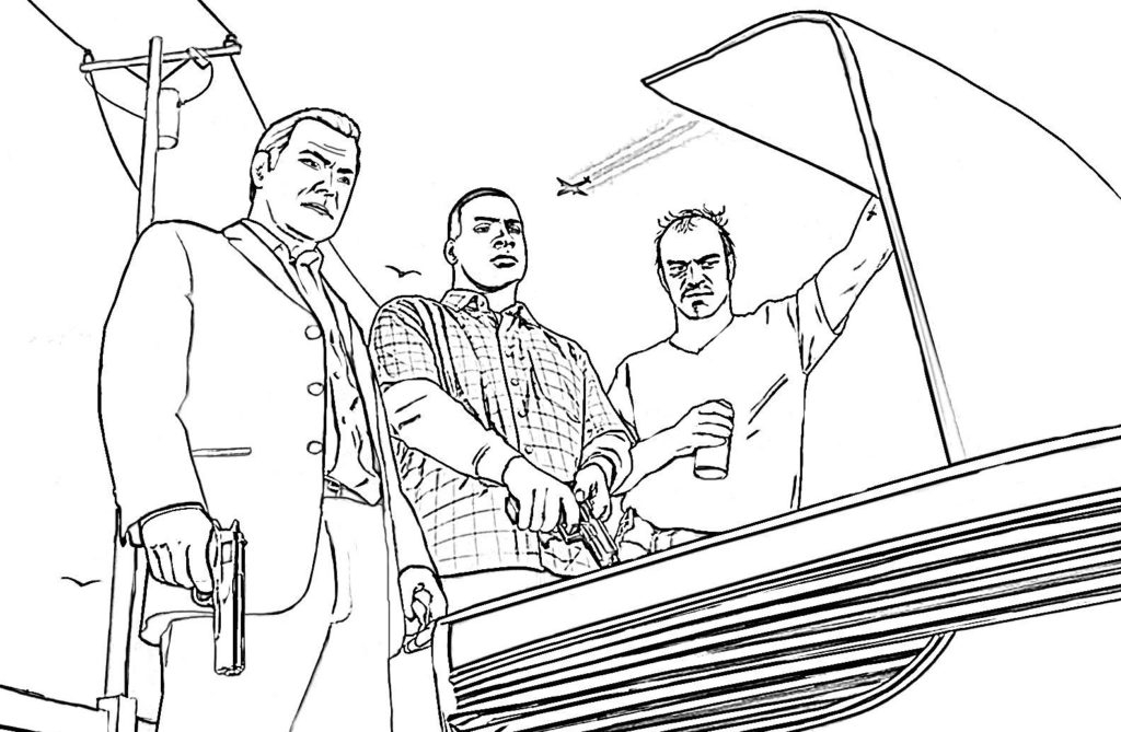 100 Dibujos De Gta Para Colorear. Imprime Gratis | Wonder Day intérieur Gta 5 Coloriage